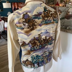 VINTAGE ROPER, blouse and vest coordinating.Made in the USA